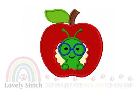 Apple Worm Applique Embroidery Review