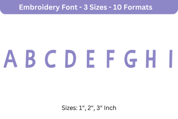 Bimbo Font Uppercase a to I Embroidery Review