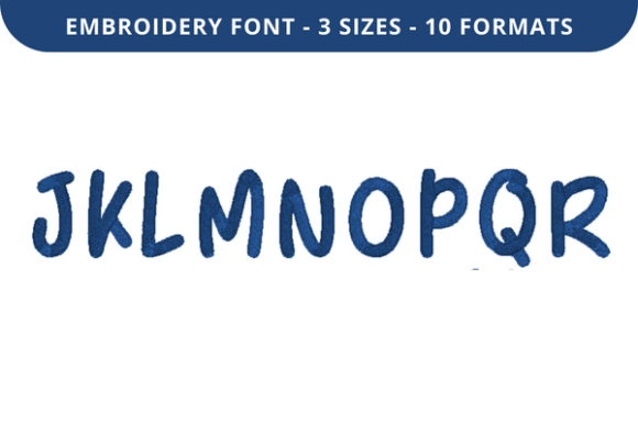 Easykisses Font J to R Review for Seasonal Embroidery