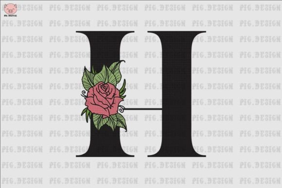 Flower Rose Font H Review for Holiday Collections