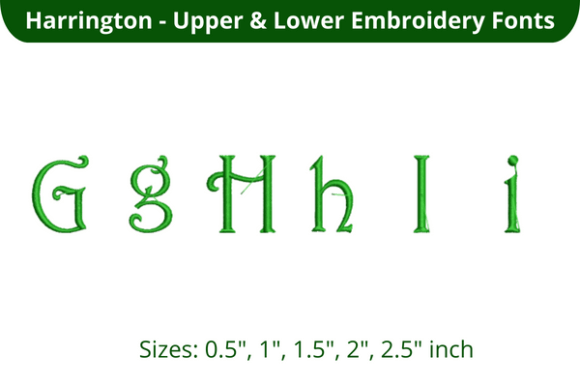 Harrington Font GHI Review for Embroidery Projects