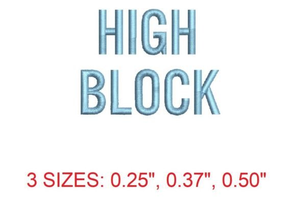High Block Embroidery Font Review