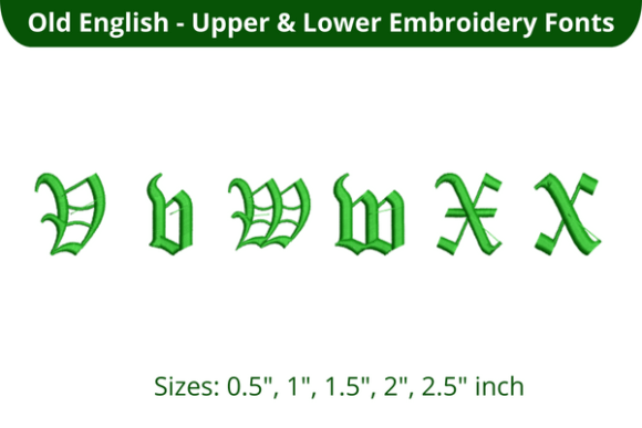Old English Font VWX Review for Seasonal Embroidery