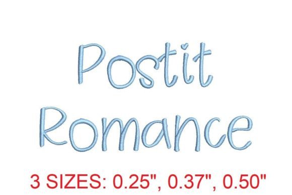 Postit Romance Embroidery Font Review