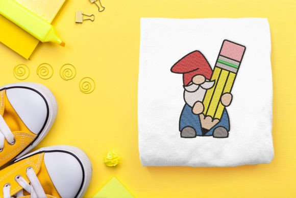 School Gnome with Pencil Embroidery Review