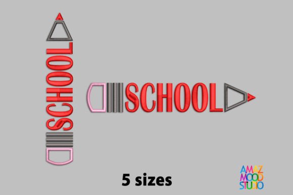 School Pencil Color Embroidery Design Review